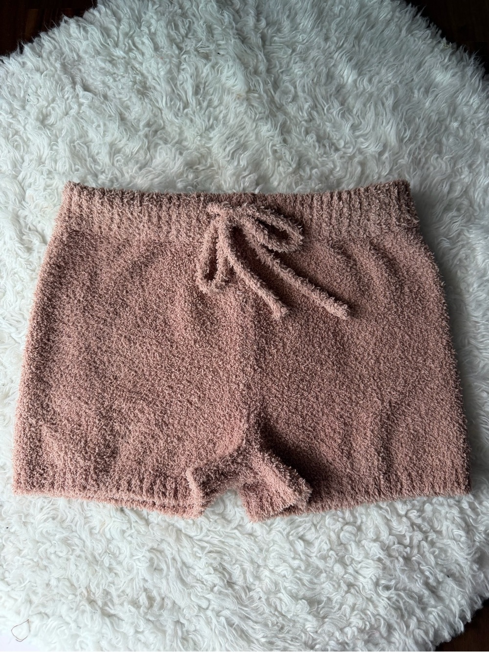 Cozy Pink Plush Lounge Shorts with Drawstring MissCosy 12 💐